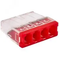 Клемма соединительная 4-контактная Elеctrodeel. Диапазон сечений 0,5-2,5 мм2. Номинальный ток/напряж - foto