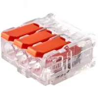 Клемма соединительная 3-контактная Elеctrodeel. Диапазон сечений 0,5-6,0 мм2. Номинальный ток/напряж - foto