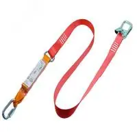 Строп из ленты с амортизатором, с монтажным и соединительным карабином - - foto