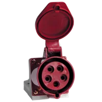 Розетка стационарная наружная 125 3Р+РЕ+N 32А 380В IP44 EKF - foto